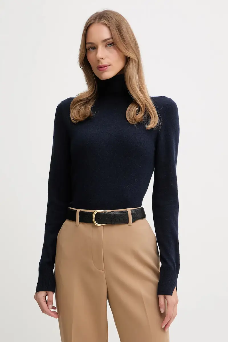 maglione in misto lana donna colore grigio 102HM2174 Blu navy