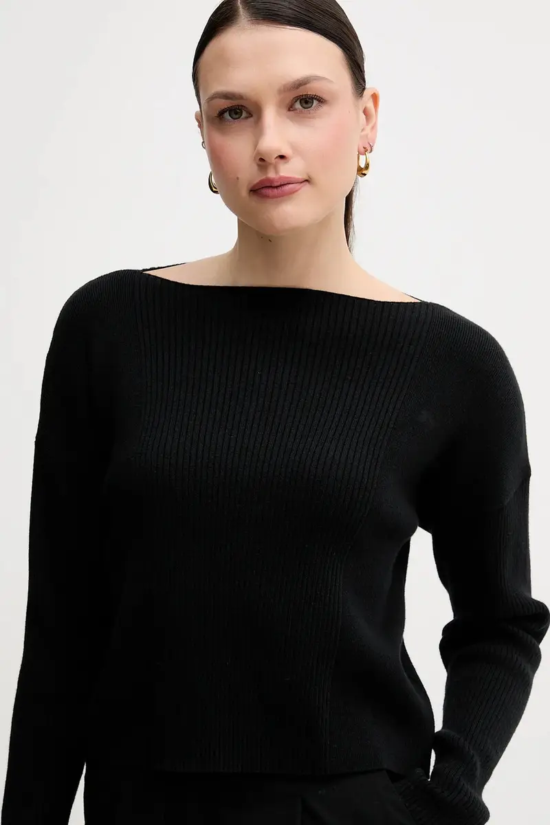 maglione in misto lana donna colore nero 1KHTL106J miniatura 4