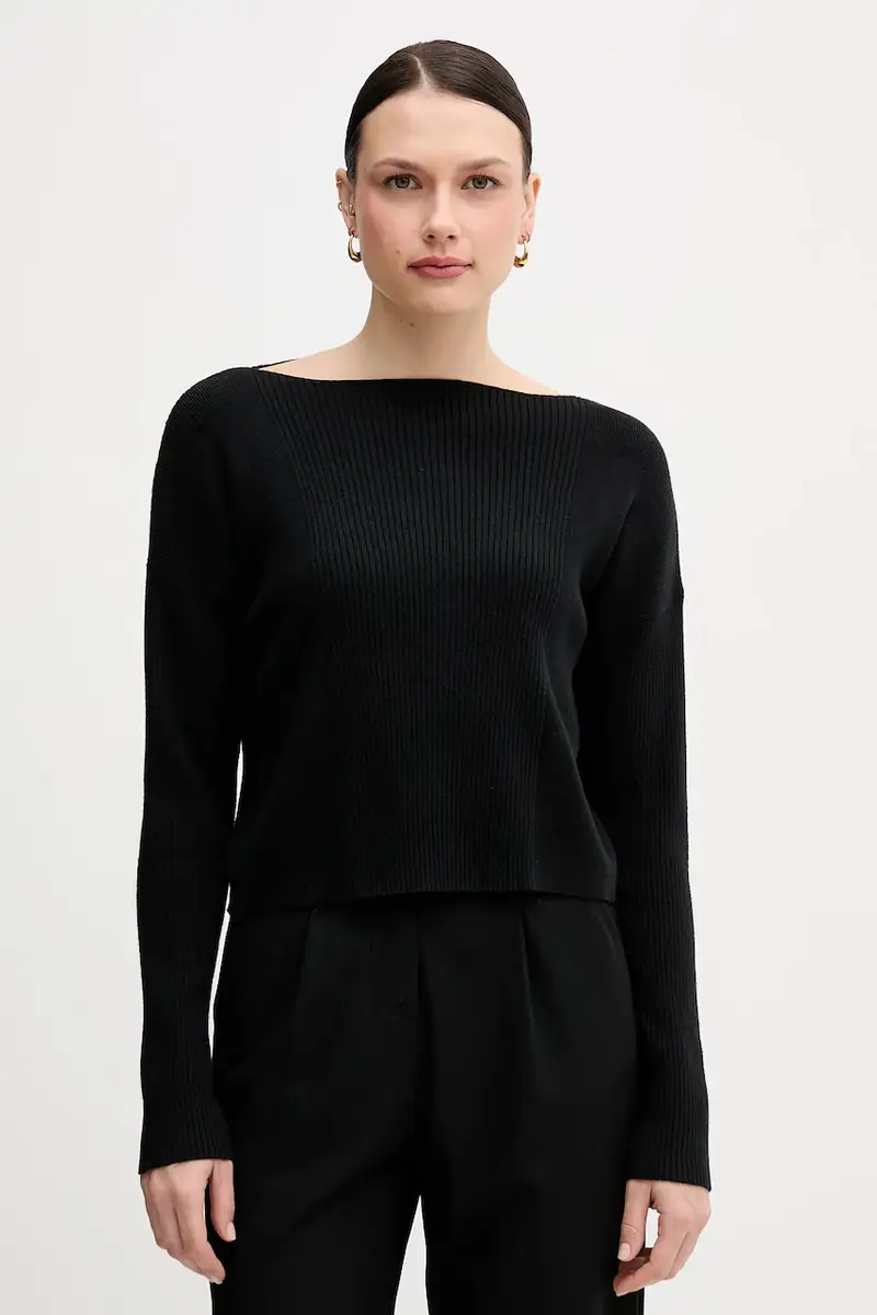 maglione in misto lana donna colore nero 1KHTL106J