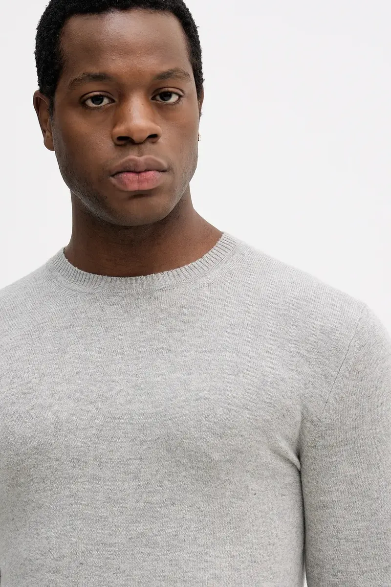maglione in misto lana Grigio miniatura 4