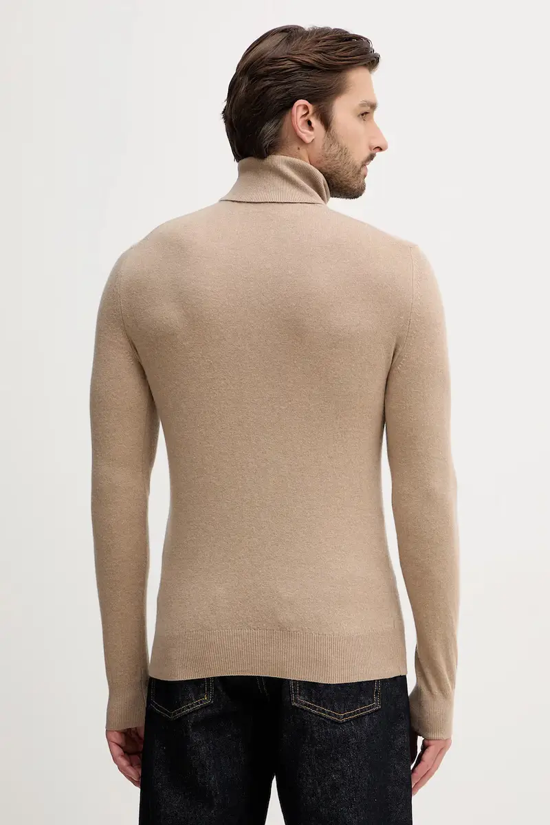 maglione in misto lana uomo colore beige 102HS2177 miniatura 3