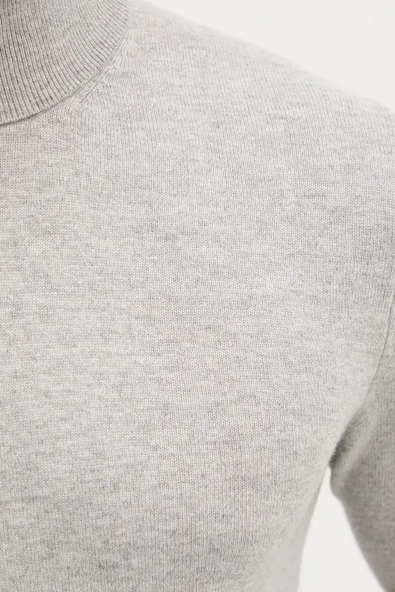 maglione in misto lana uomo colore beige 102HS2177 Grigio miniatura 5