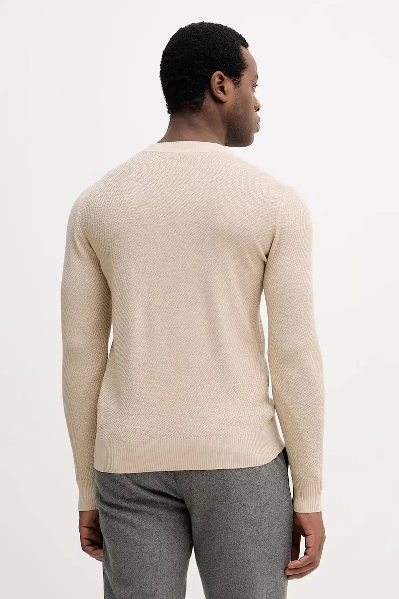 maglione in misto lana uomo colore beige 1041S104H miniatura 3