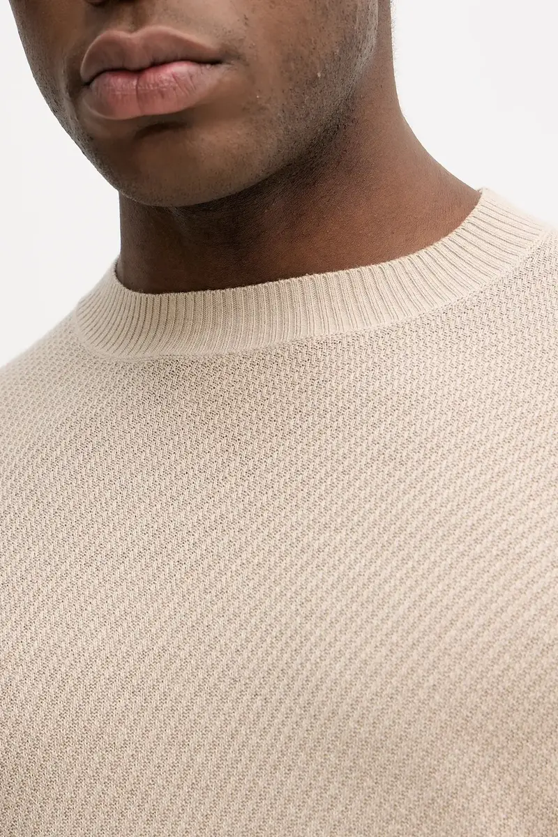 maglione in misto lana uomo colore beige 1041S104H miniatura 5