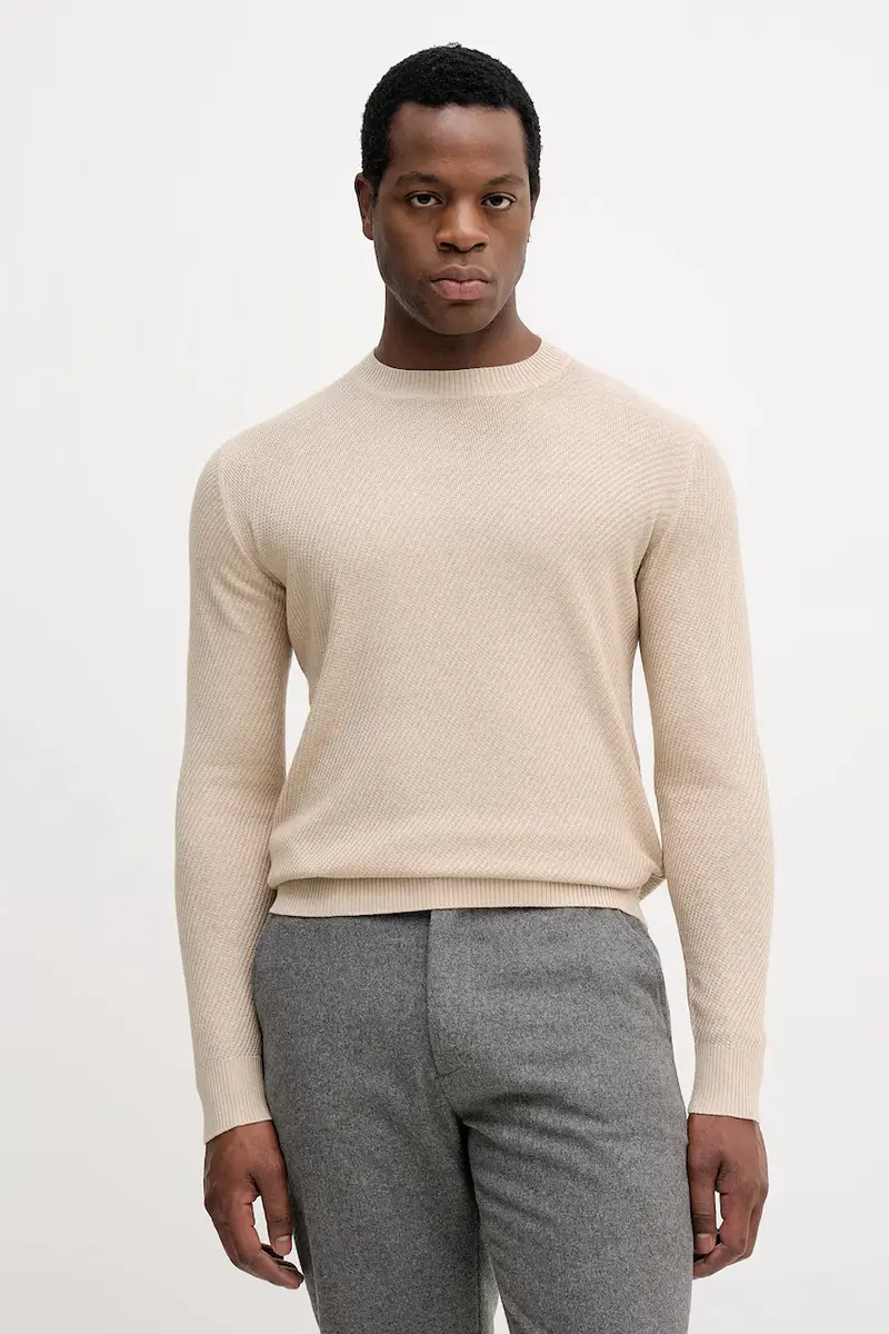 maglione in misto lana uomo colore beige 1041S104H