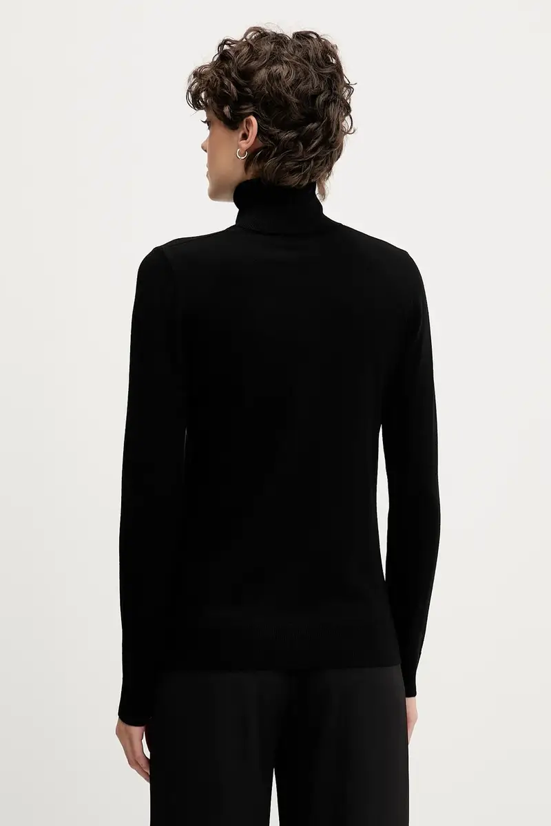 Sisley Maglia nera con collo alto miniatura 3