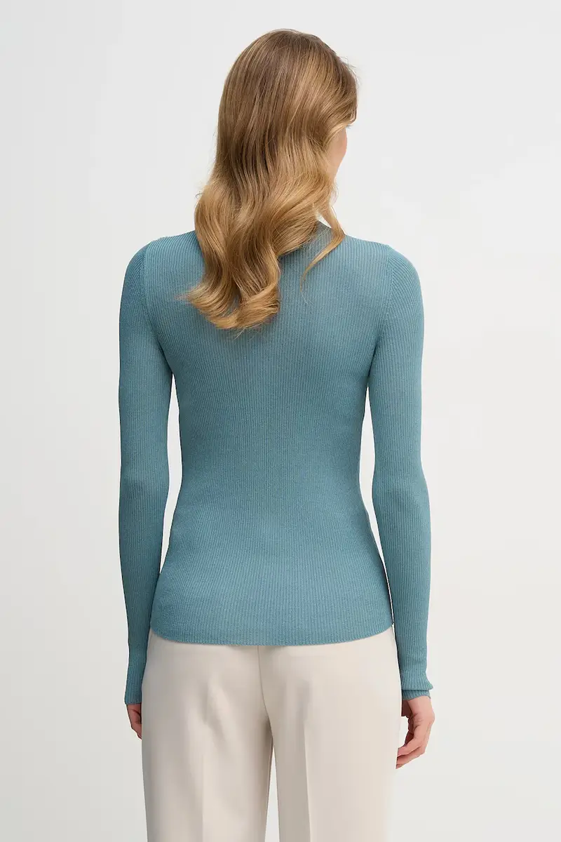 Sisley Maglione turchese aderente miniatura 3