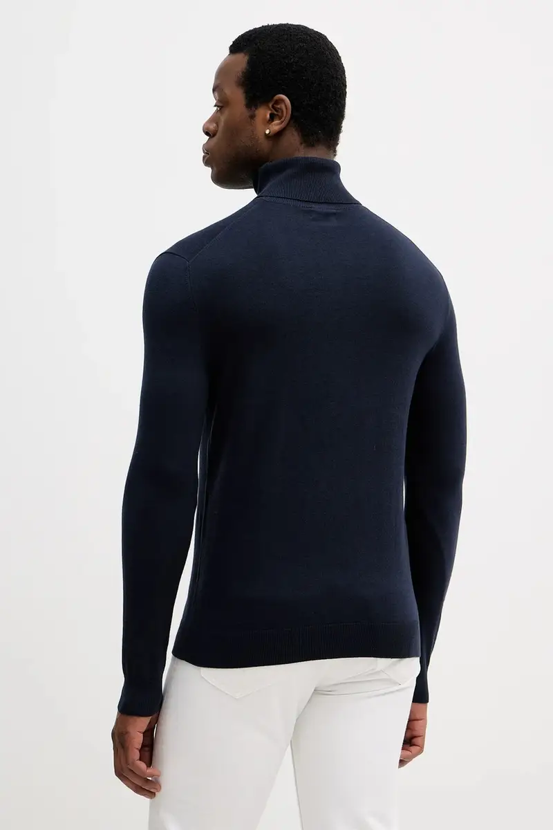 maglione uomo colore blu navy 10F2S2244 miniatura 3