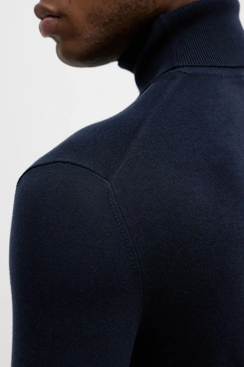 maglione uomo colore blu navy 10F2S2244 miniatura 5