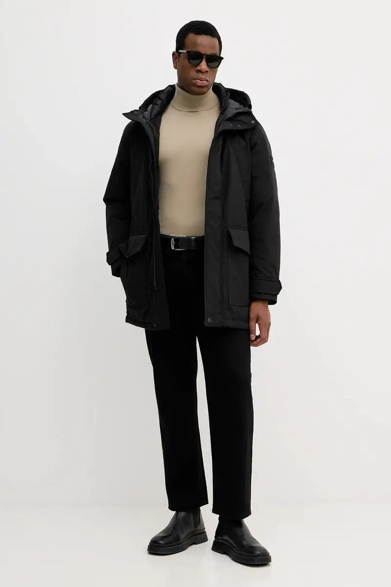 maglione uomo colore blu navy 10F2S2244 Beige miniatura 2