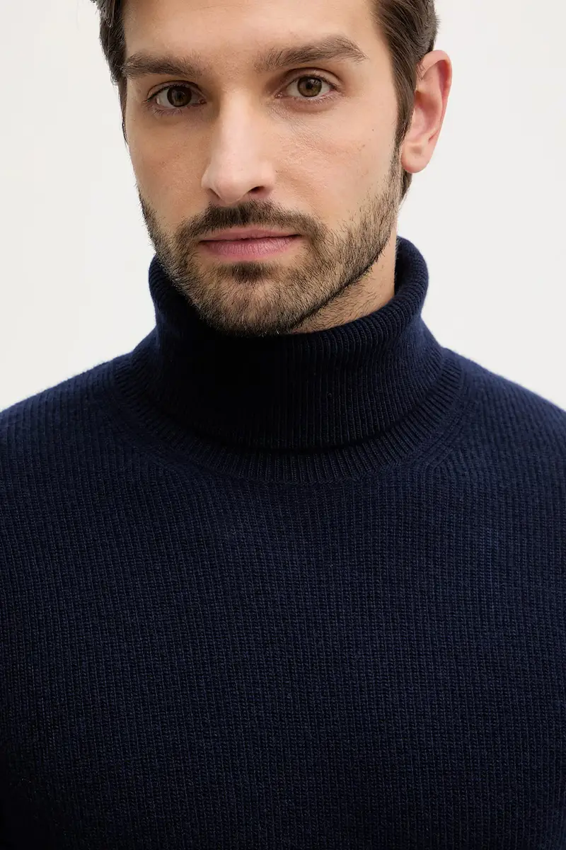 maglione uomo colore blu navy 18AYS200X miniatura 4