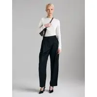 Pantaloni Carrot Fit, Donna, Nero miniatura 5