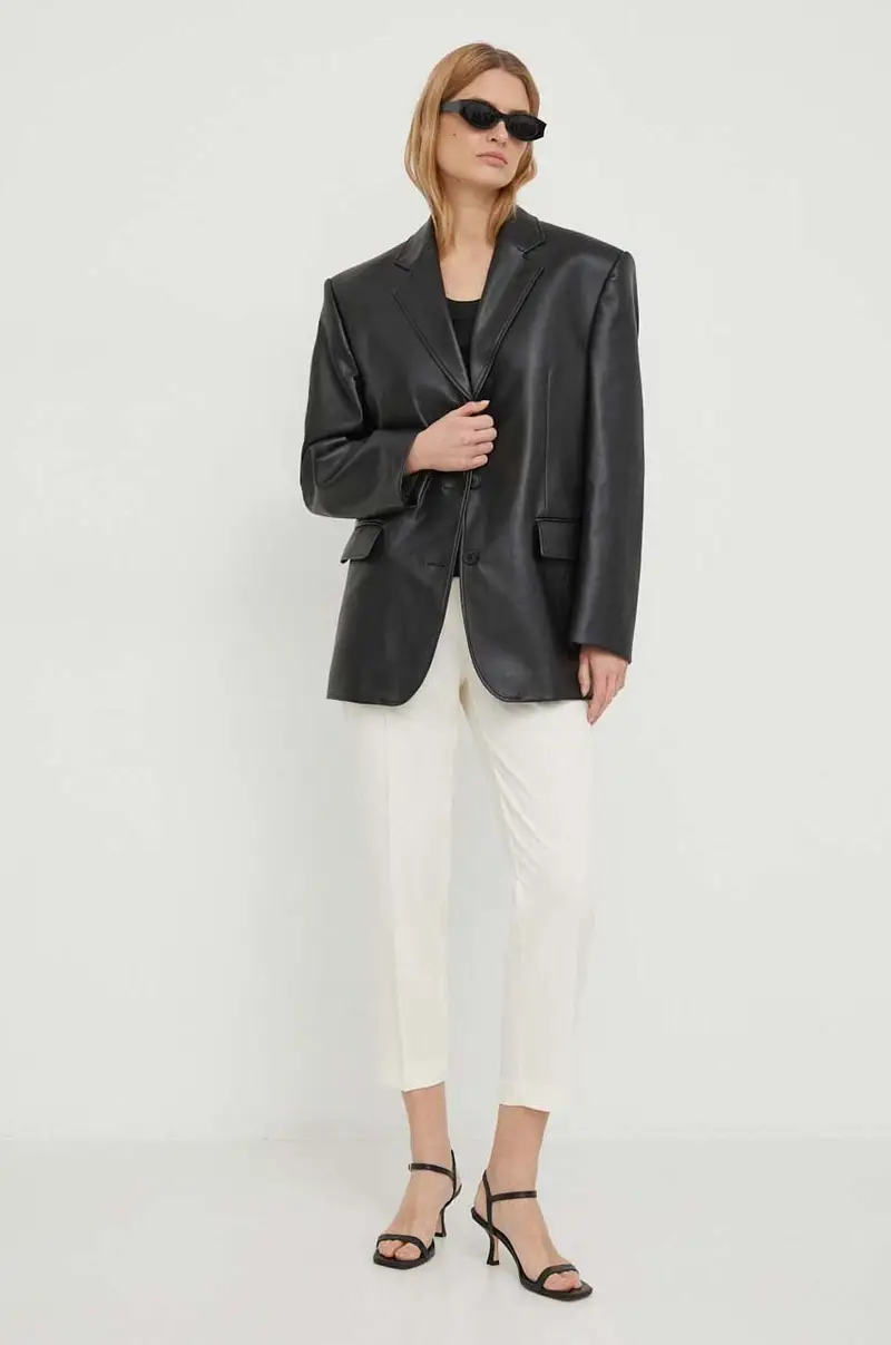 pantaloni donna colore beige miniatura 2