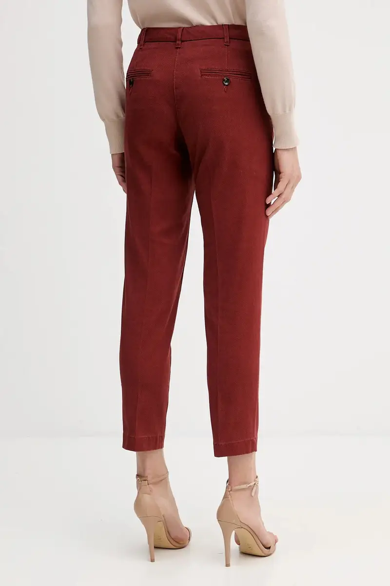 pantaloni donna colore granata 48M855BK7 Rosso miniatura 3