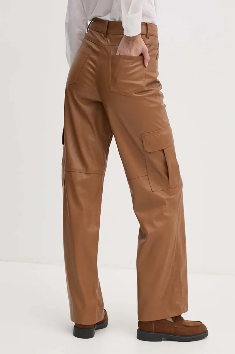 pantaloni donna colore marrone 45FSLF05N miniatura 3