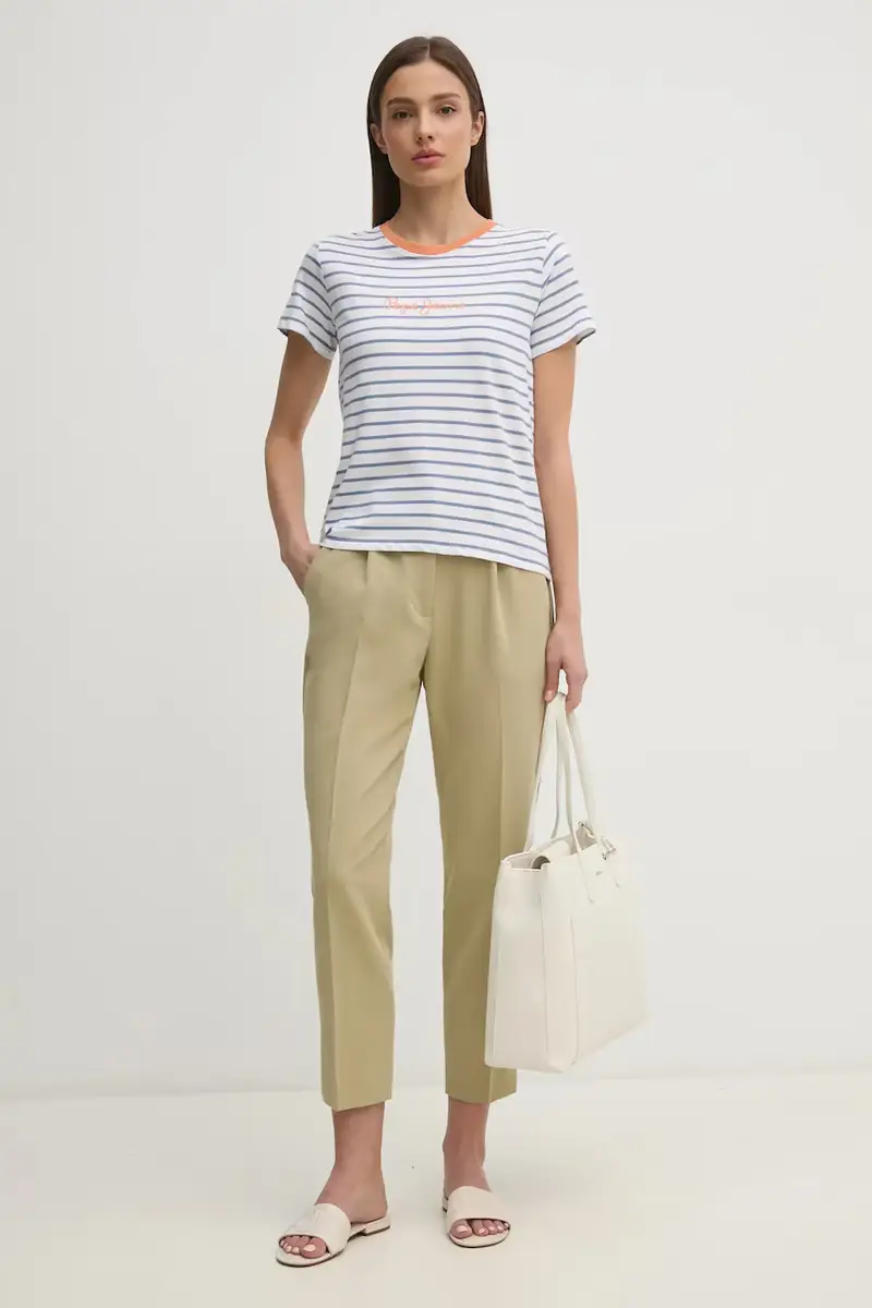 pantaloni donna colore verde miniatura 2