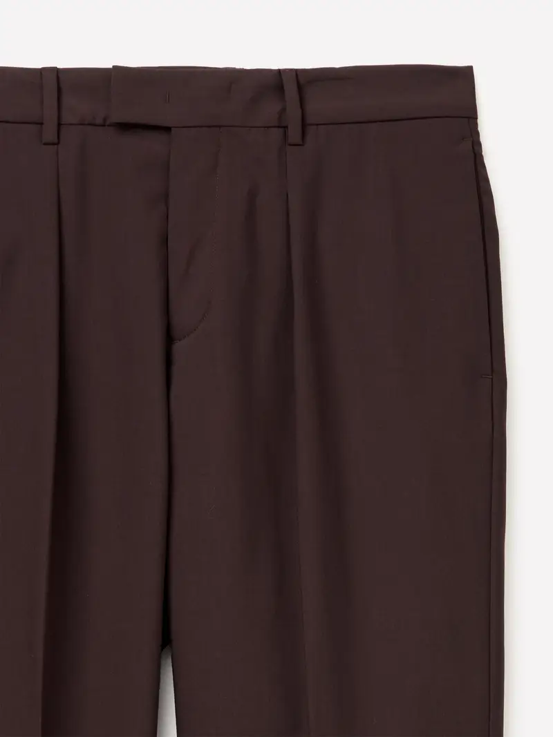 Pantaloni Eleganti, Uomo, Marrone Scuro miniatura 3