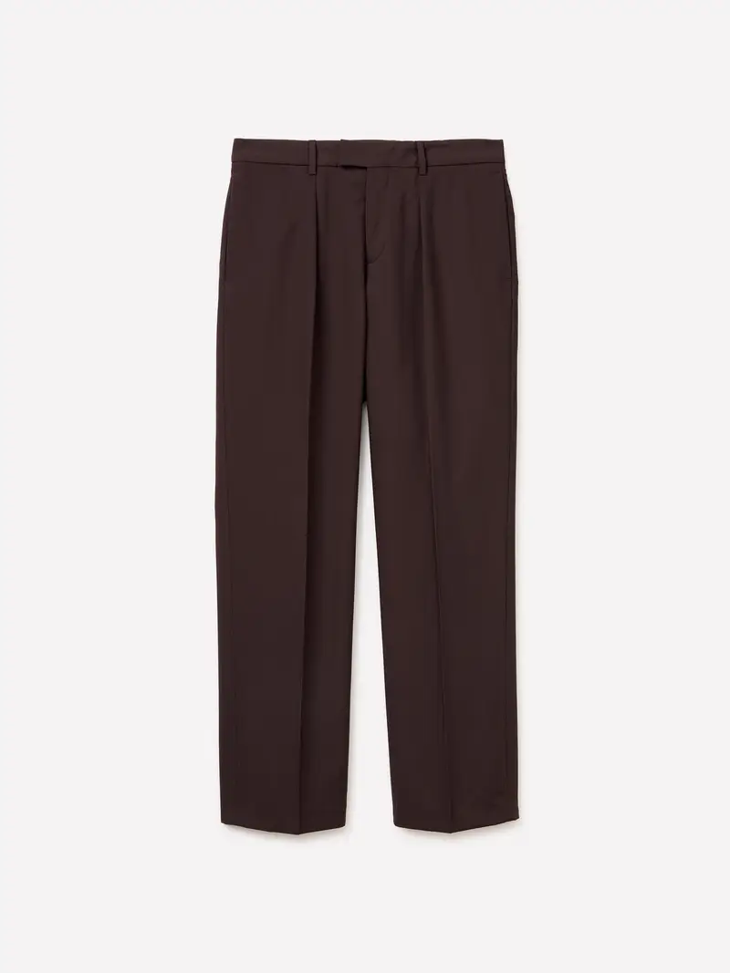 Pantaloni Eleganti, Uomo, Marrone Scuro
