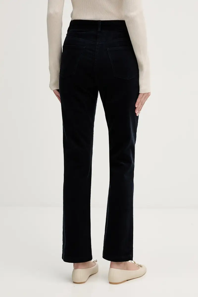 pantaloni in velluto a coste Blu navy miniatura 3