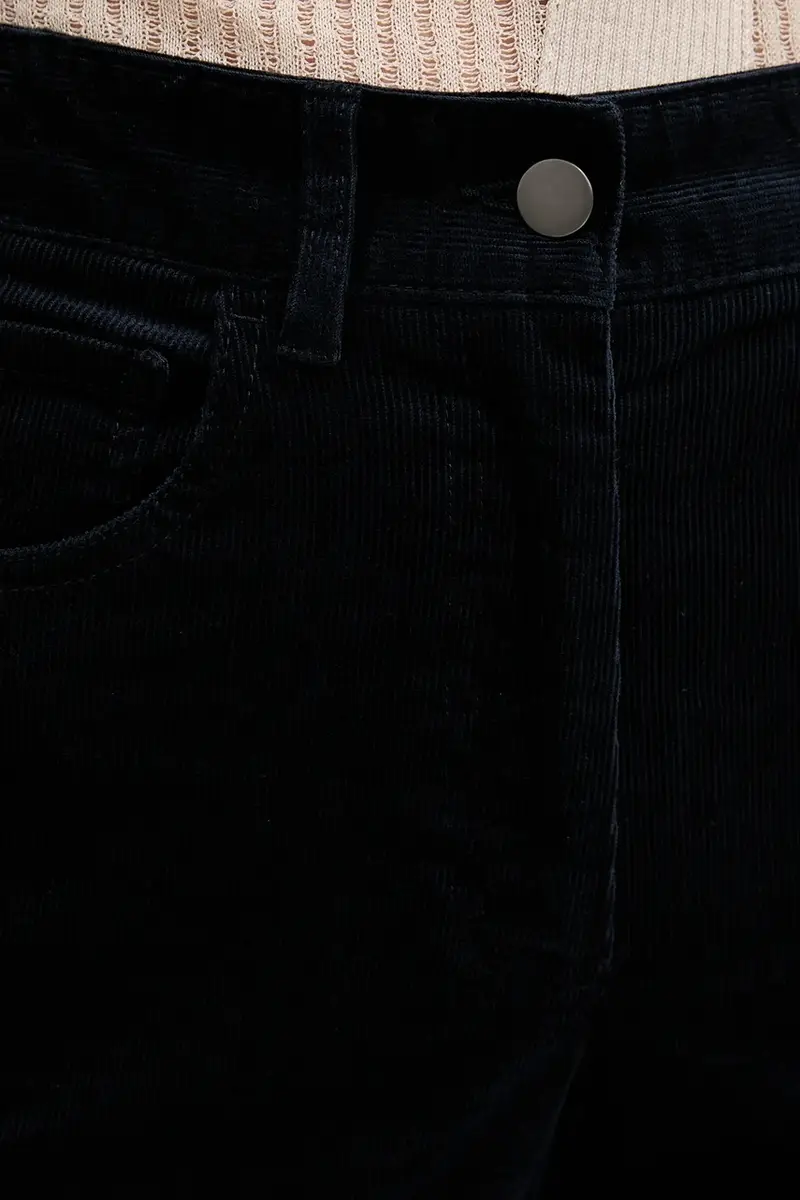 pantaloni in velluto a coste Blu navy miniatura 4