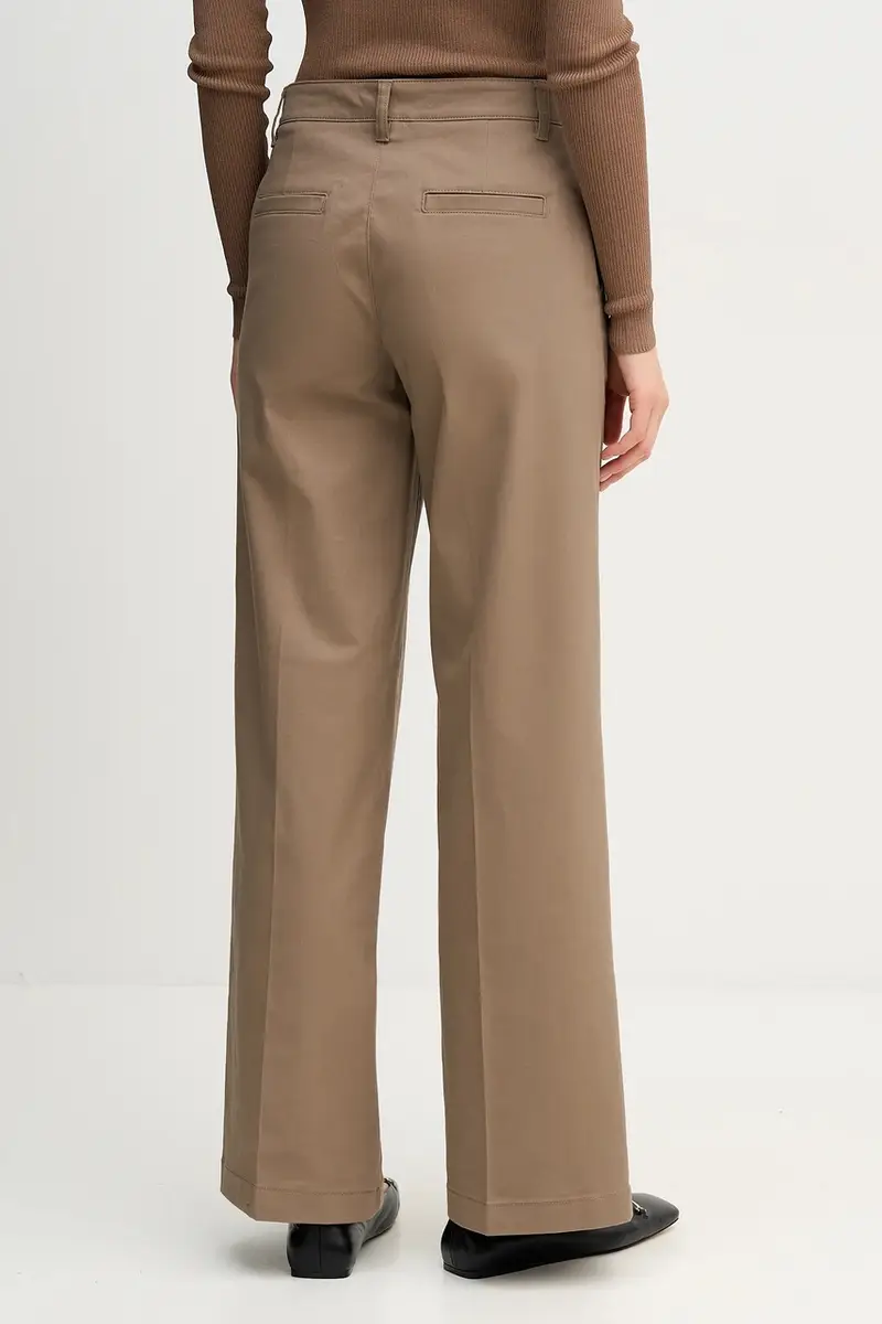 Sisley Pantaloni marroni per donna miniatura 3