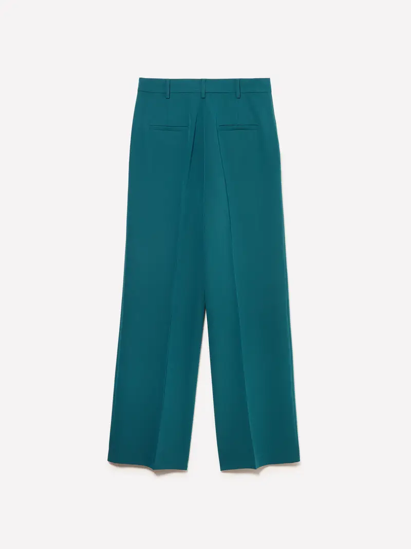 Pantaloni Palazzo, Donna, Verde Ottanio miniatura 2
