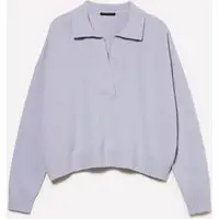 Polo In Maglia, Donna, Blu Chiaro miniatura 3