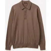 Polo In Maglia, Uomo, Marrone miniatura 4