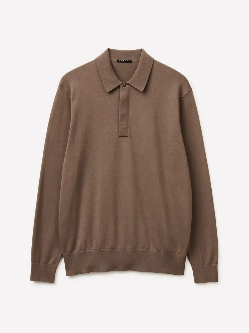 Polo In Maglia, Uomo, Marrone