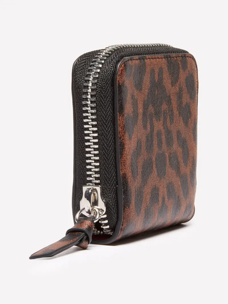 Portamonete Piccolo Animalier, Donna, Marrone Scuro miniatura 2