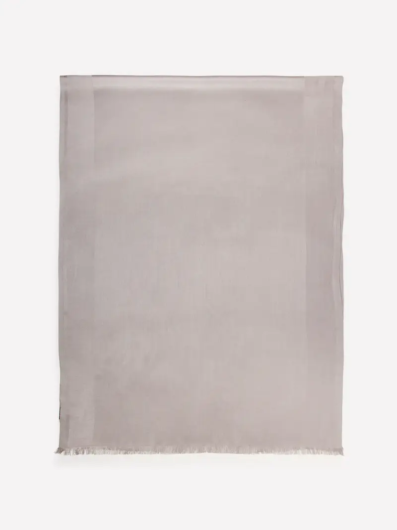 Sciarpa Sfrangiata, Donna, Tortora