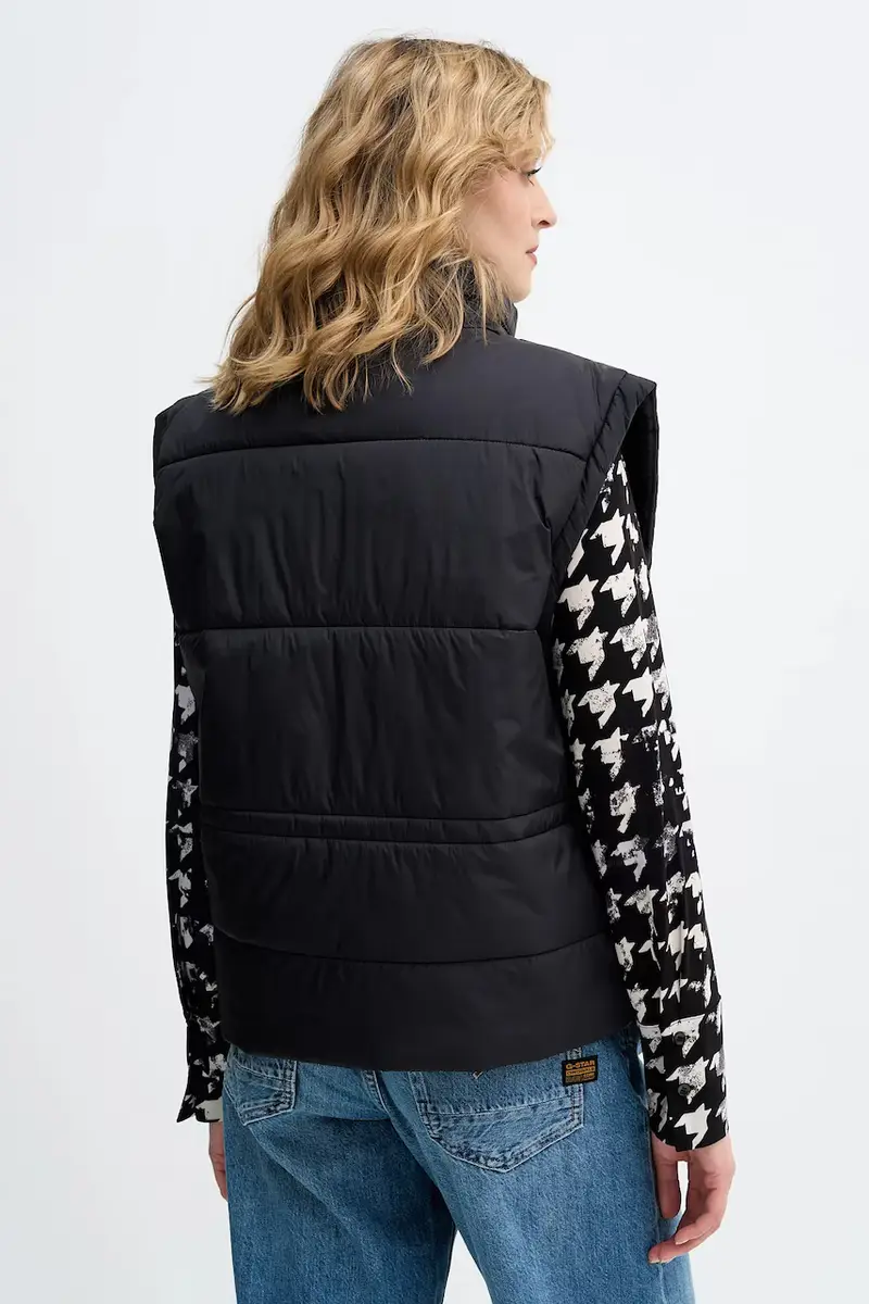 Sisley Smanicato nero donna in tessuto tecnico miniatura 3