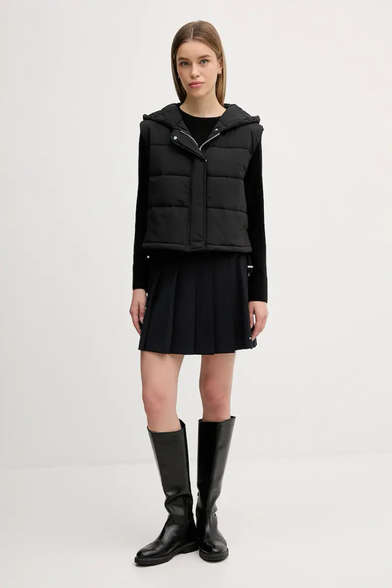 Sisley Smanicato Nero con Cappuccio per Donna miniatura 2