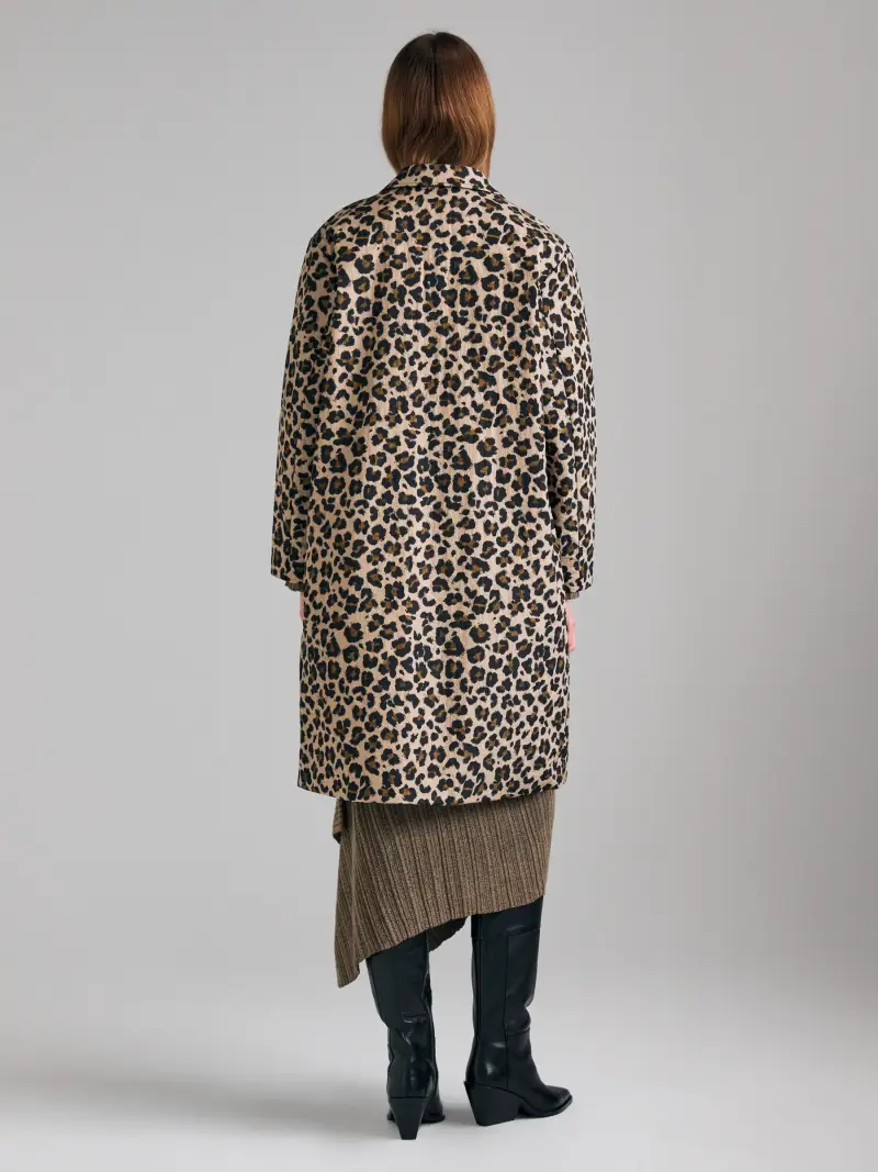 Spolverino Animalier, Donna, Marrone miniatura 2