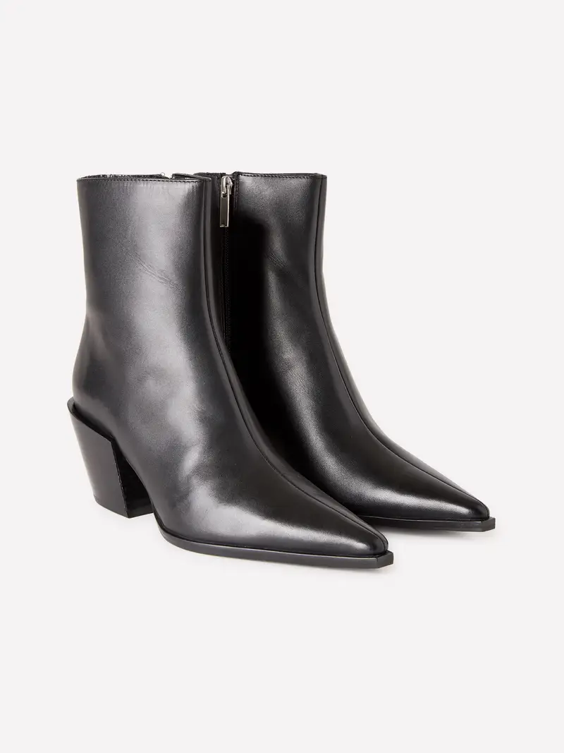 Stivaletti 100% Pelle, Donna, Nero miniatura 2