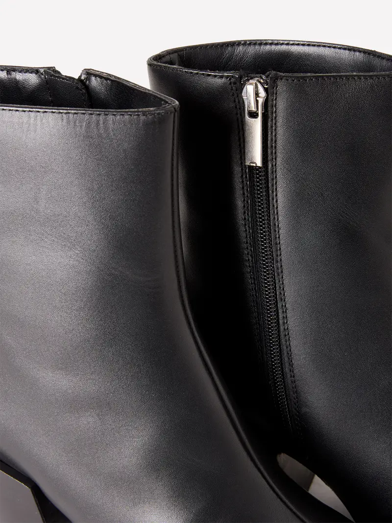 Stivaletti 100% Pelle, Donna, Nero miniatura 4