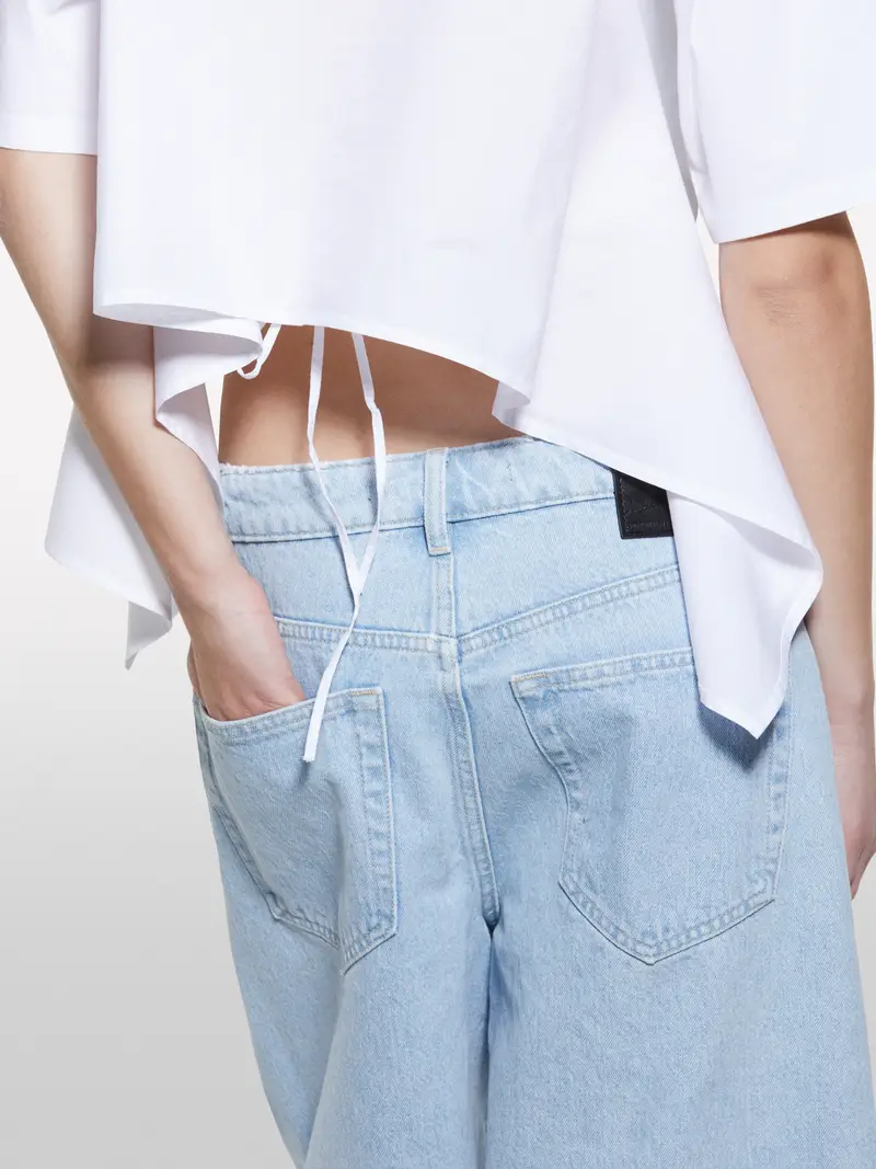 T-shirt Bianca Con Apertura Dietro, Donna, Bianco miniatura 5