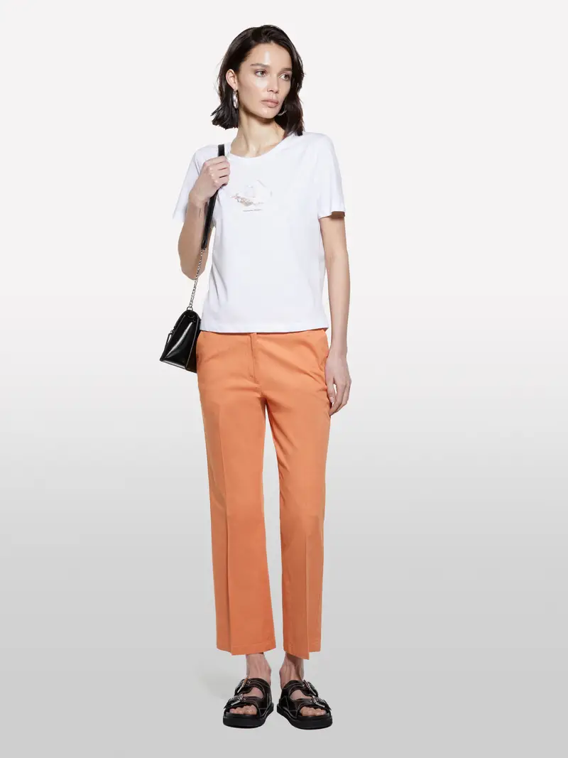 T-shirt Bianca Con Stampa Conchiglia, Donna, Bianco