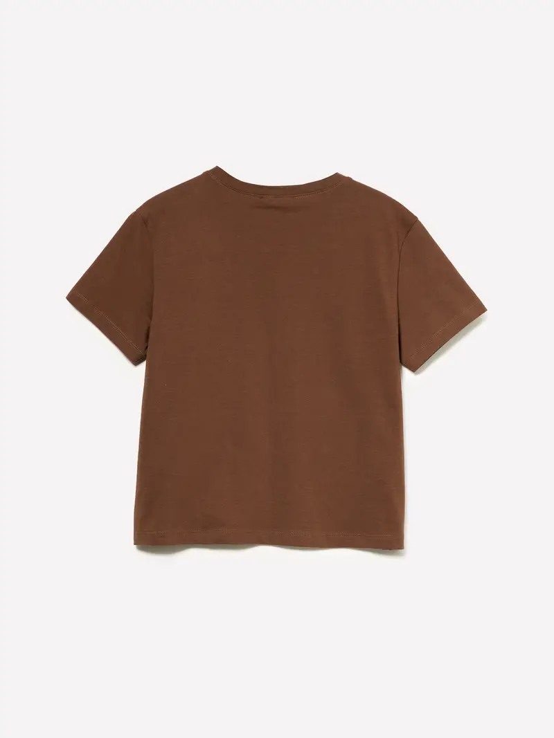 T-shirt Boxy Fit, Donna, Marrone miniatura 2