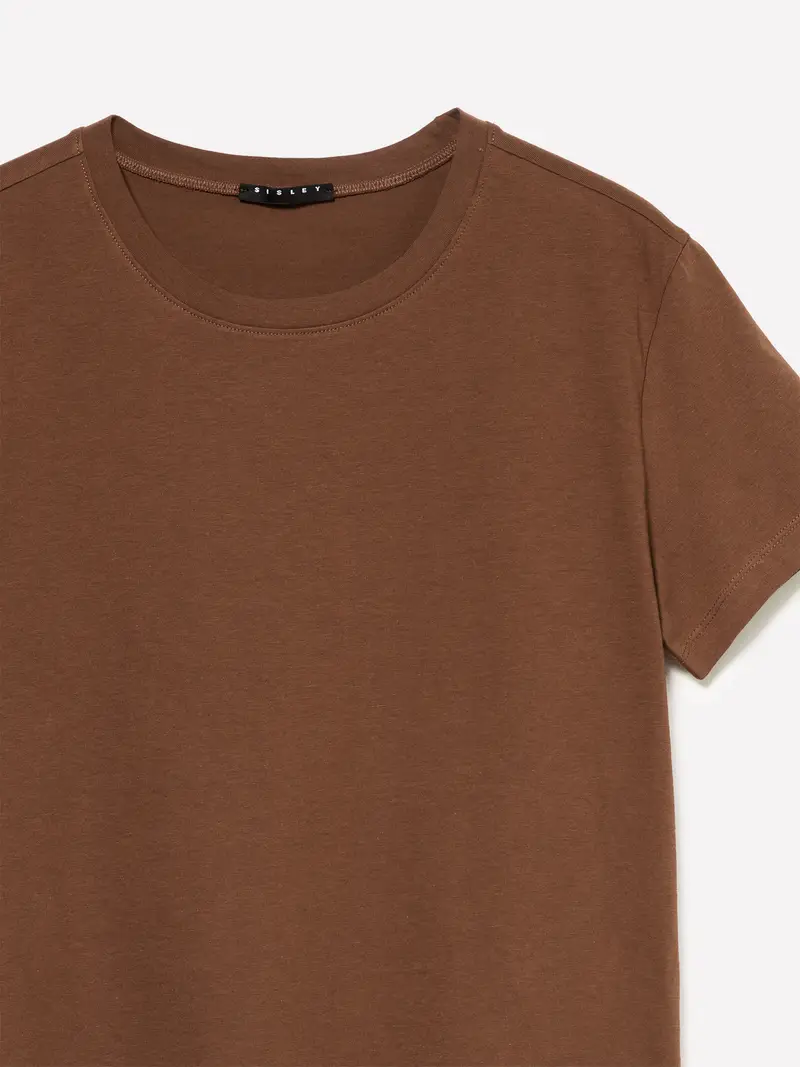 T-shirt Boxy Fit, Donna, Marrone miniatura 3