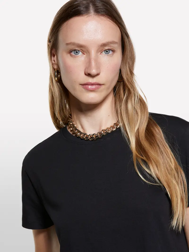 T-shirt Boxy Fit Nera, Donna, Nero miniatura 4