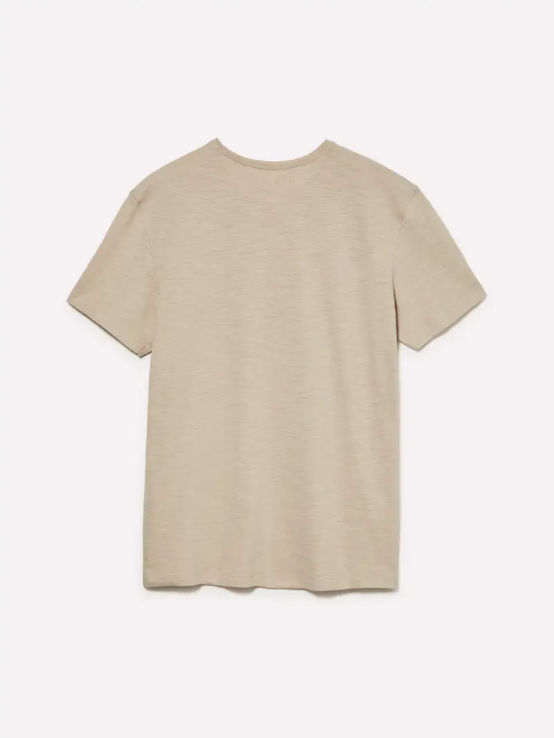 T-shirt Con Taschino, Uomo, Beige miniatura 2