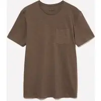 T-shirt Con Taschino, Uomo, Marrone miniatura 4