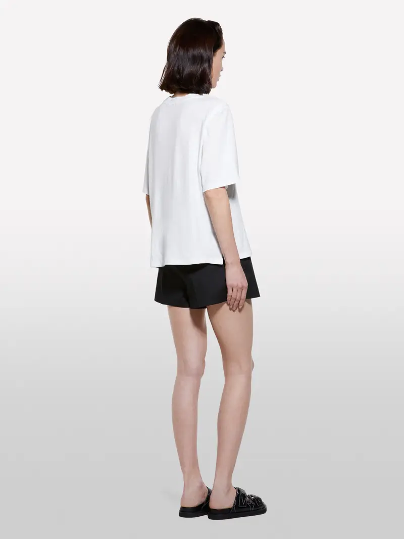 T-shirt Cropped Bianca, Donna, Bianco miniatura 3