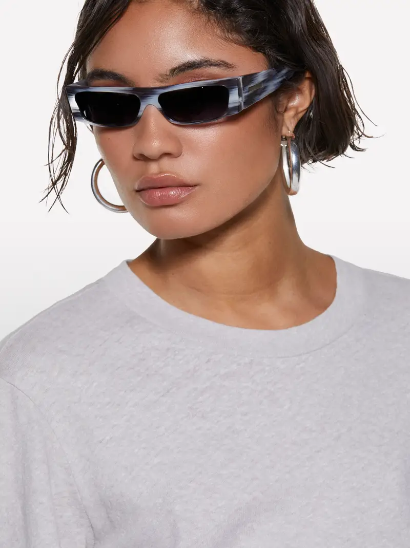 T-shirt Cropped Grigia, Donna, Grigio Chiaro miniatura 5