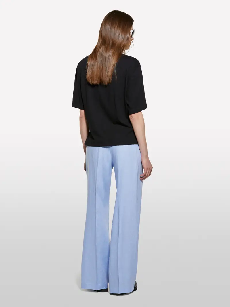 T-shirt Cropped Nera, Donna, Nero miniatura 3