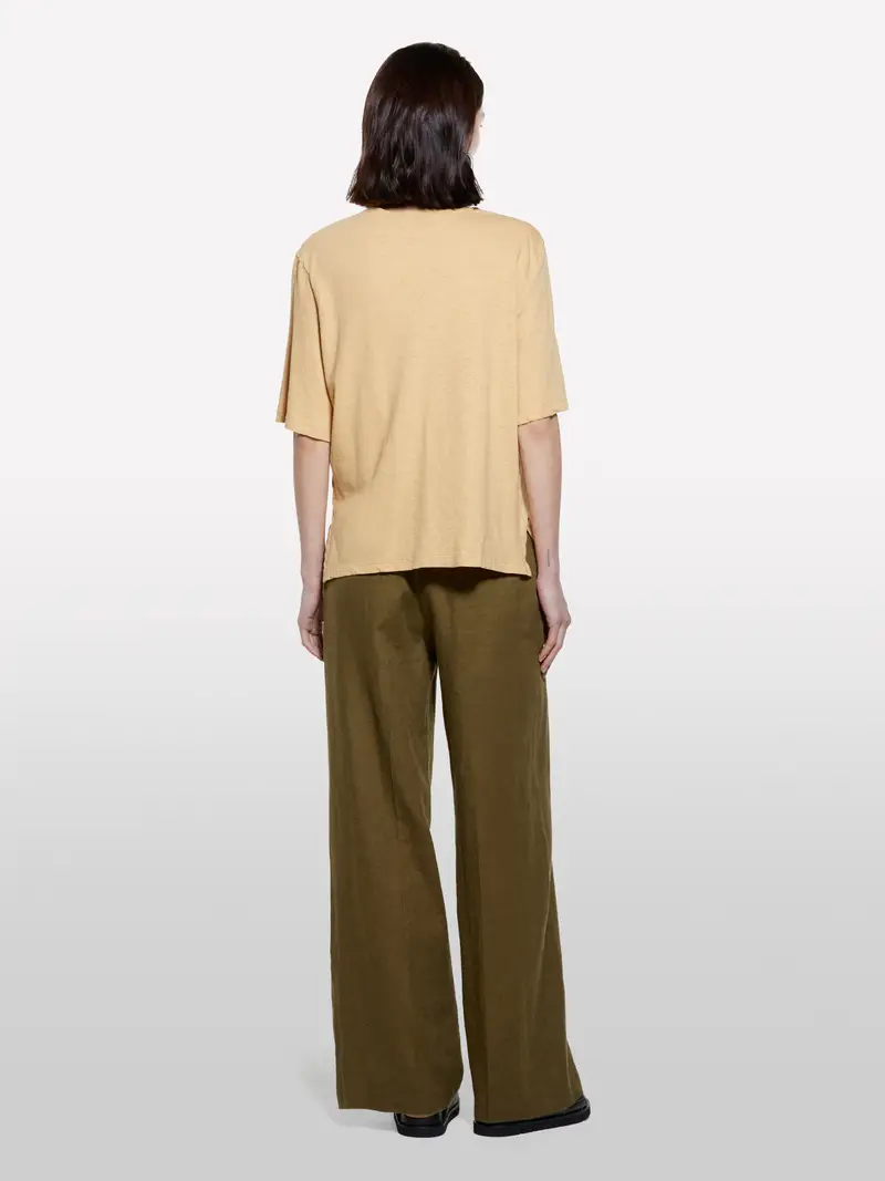 T-shirt Cropped Senape, Donna, Senape miniatura 3