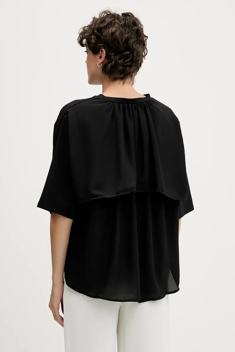 Sisley T-shirt Donna Nero 3920729 miniatura 3