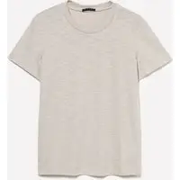 T-shirt Girocollo, Donna, Beige miniatura 4