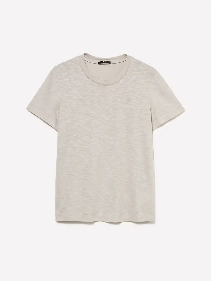 T-shirt Girocollo, Donna, Beige
